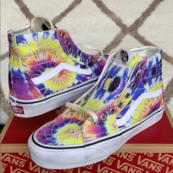 VANS SK8-HI TAPERED WASHED TIE DYE/TRUE WHITE men’ - Picture 1 of 16
